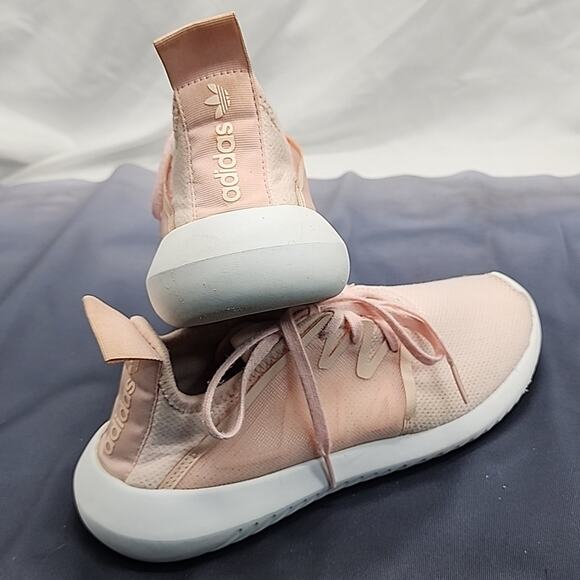 ADIDAS STYLE TUBULAR VIRAL 2 WOMAN 7.0 PINK MESH/FABRIC THICK RUBBER SOLES GUC - Picture 13 of 16